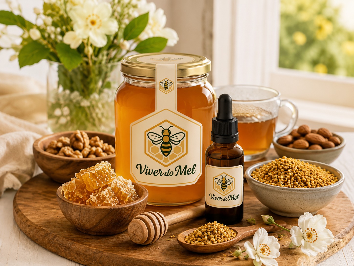 Exposição de produtos naturais e derivados do mel